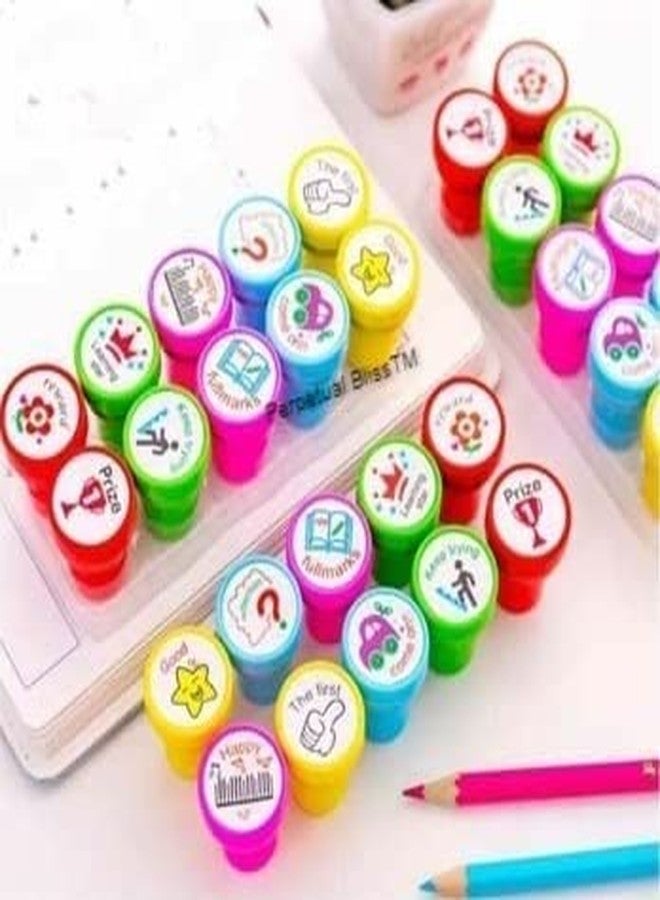 Perpetual Bliss 20 Piece Motivation Self-Inking Stamper for Kids Learning Toys Art & Craft Scrapbooking School Supplies (Pack of 2) - Image 3